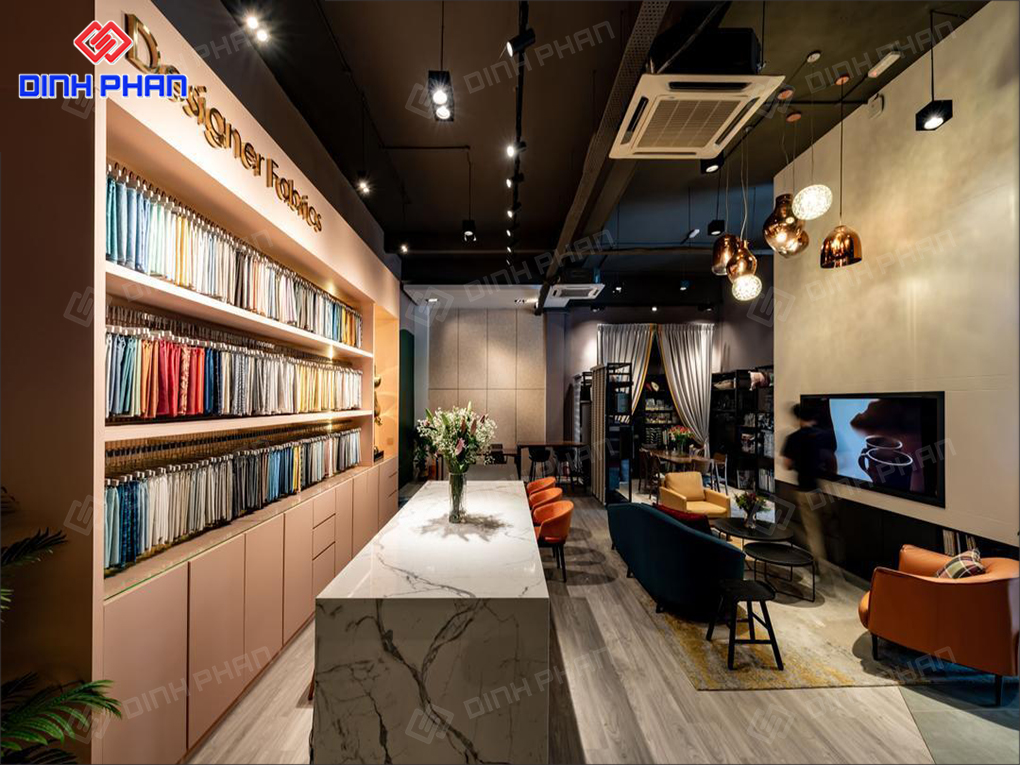 Showroom trưng bày các mẫu rèm