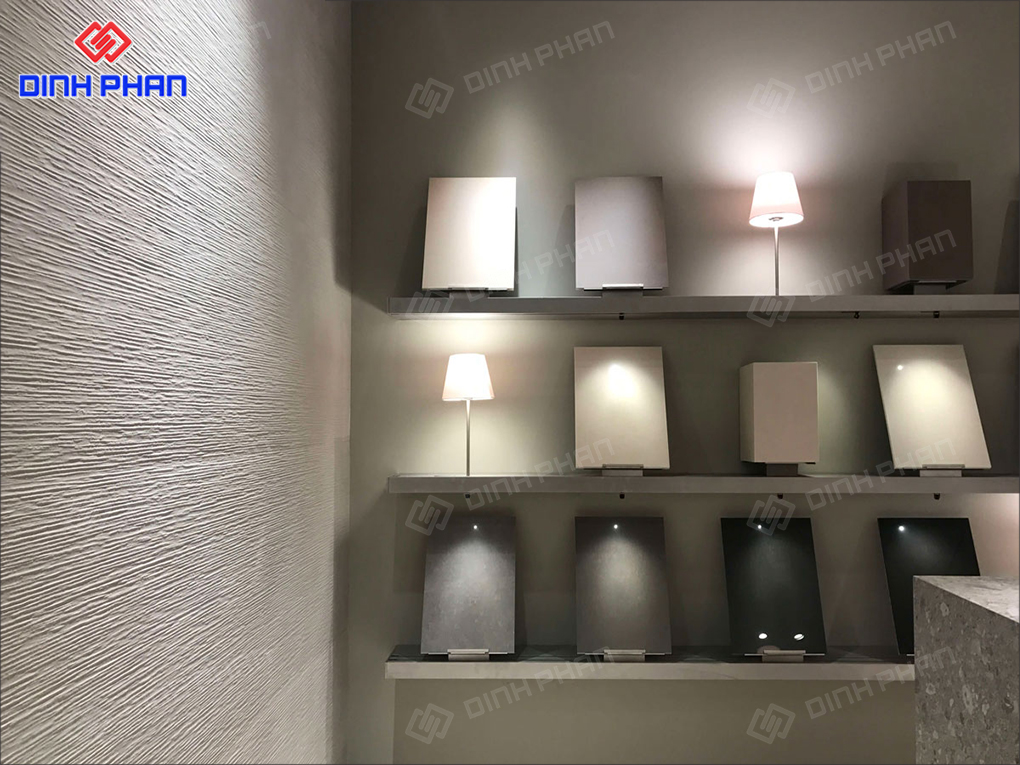 Không gian nội thất showroom trưng bày sản phẩm gạch ốp lát