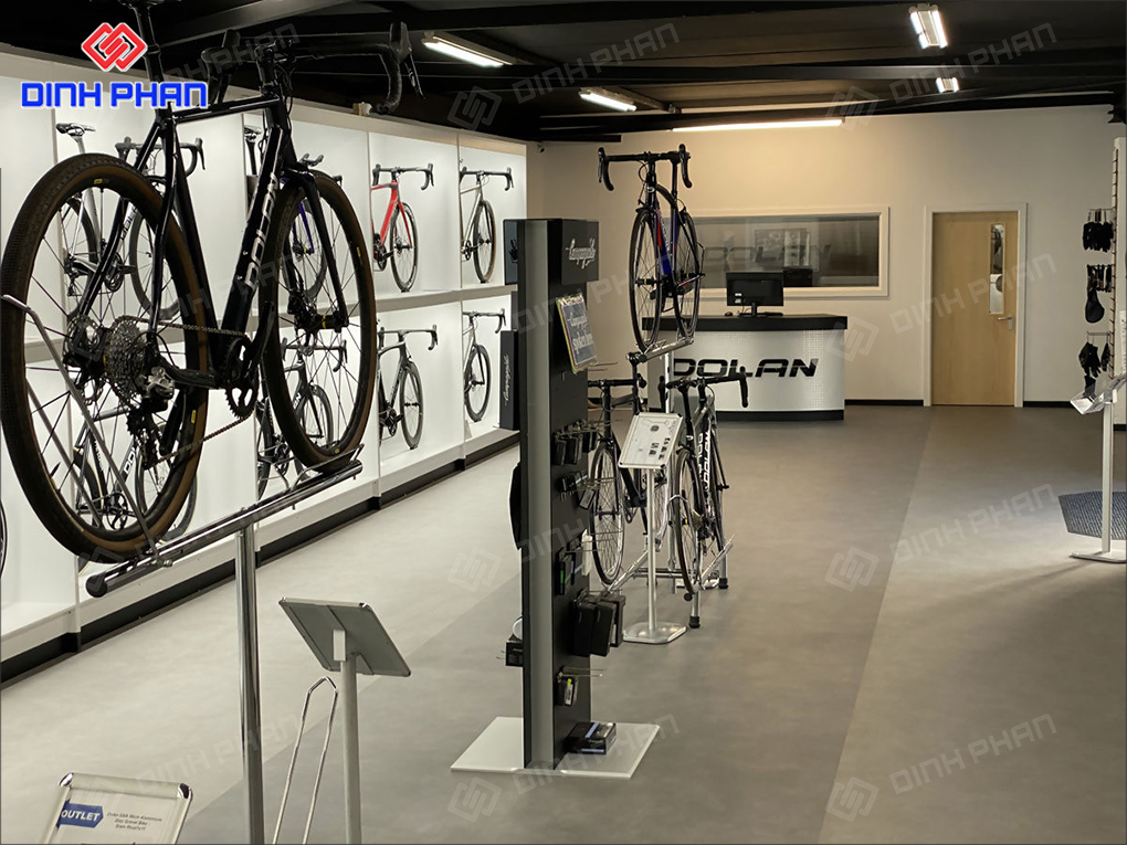 Không gian showroom xe đạp đẹp