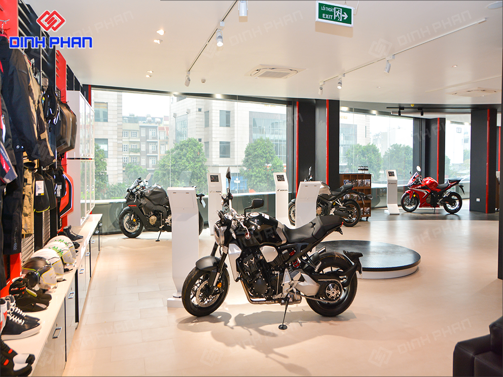 Showroom trưng bày xe máy đẹp