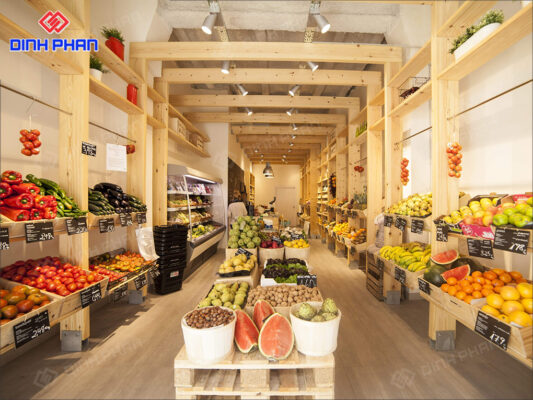 thiết kế cửa hàng trái cây