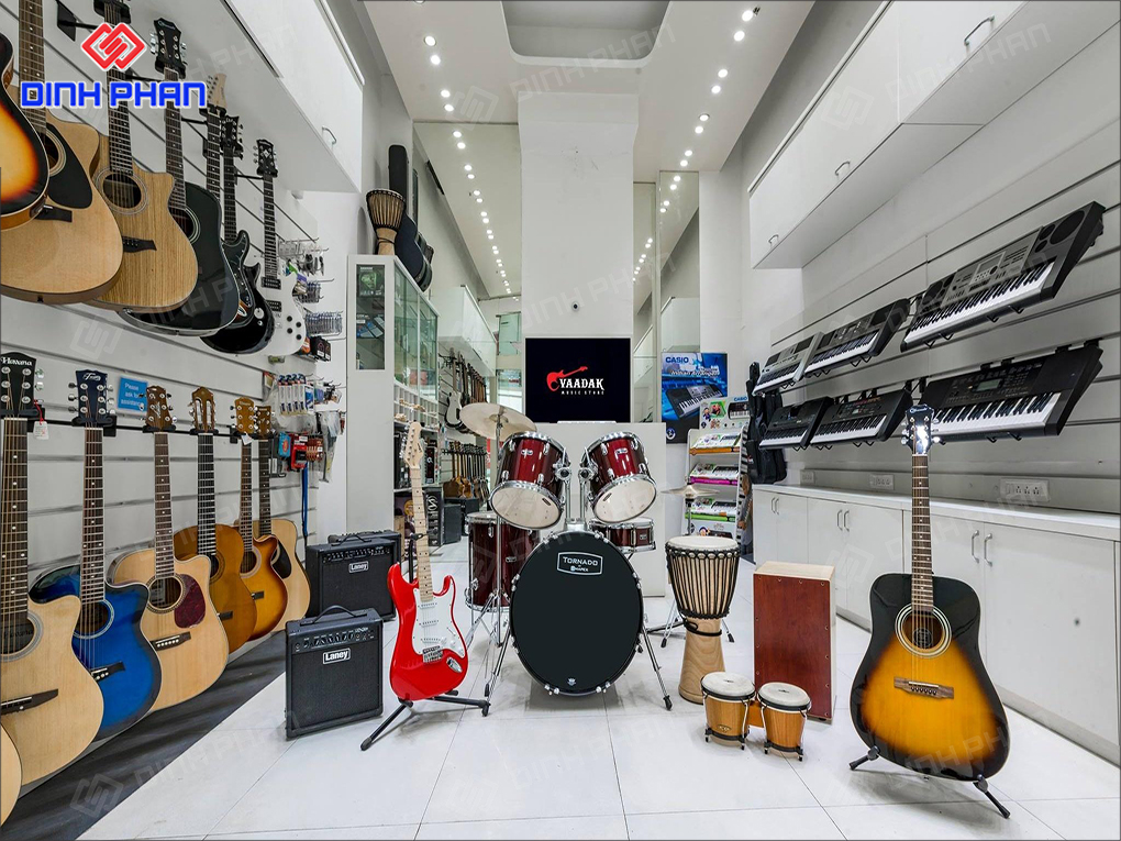 thiết kế showroom nhạc cụ