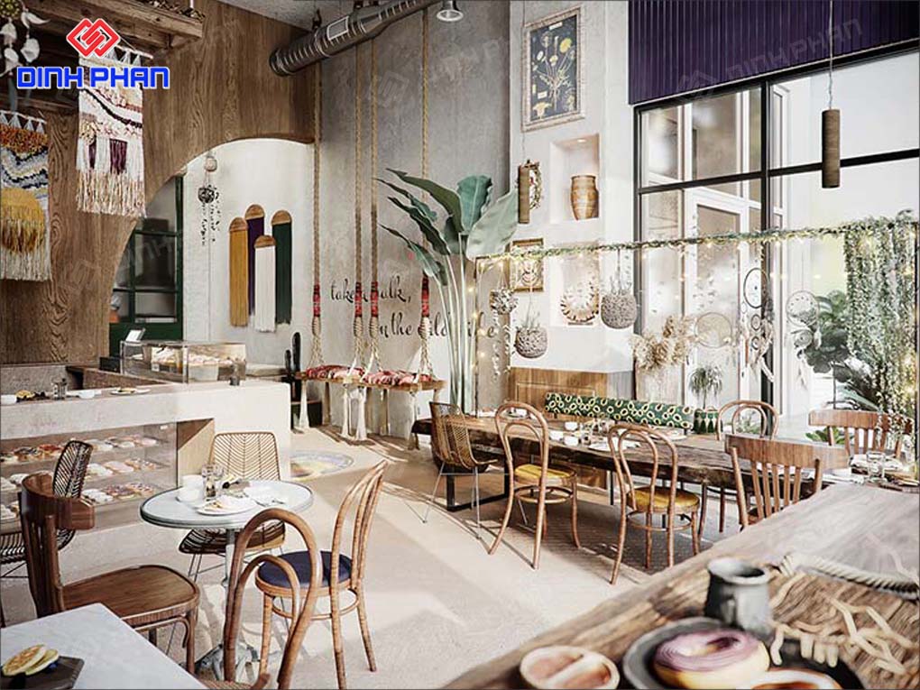 10+ Mẫu Thiết Kế Cafe Bohemian Độc Đáo, Ấn Tượng, Thu Hút