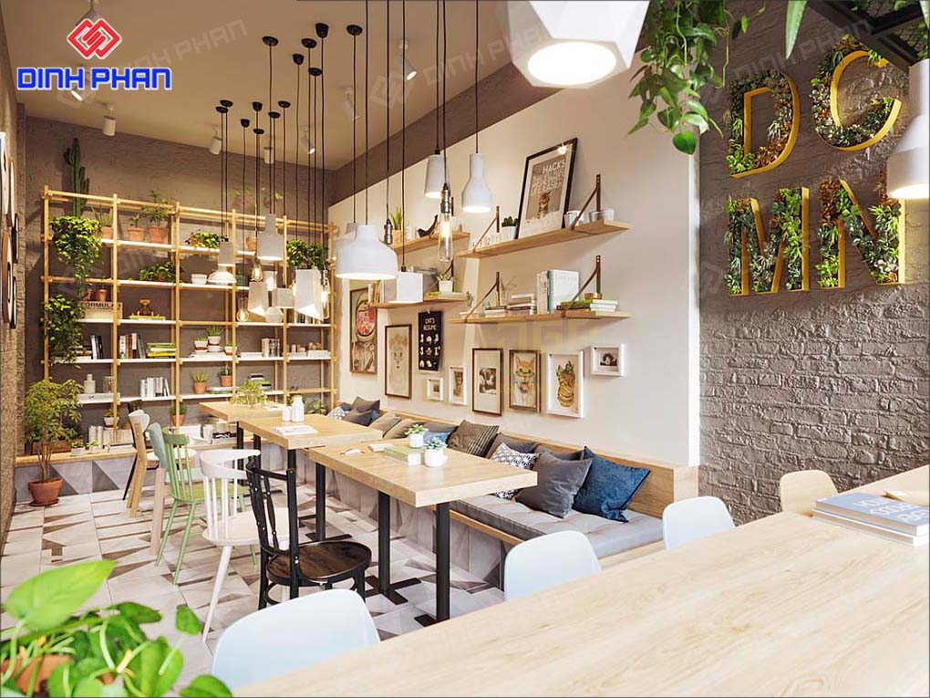 Thiết Kế Cafe Phong Cách Nhiệt Đới - Sắc Xanh Giữa Phố Thị