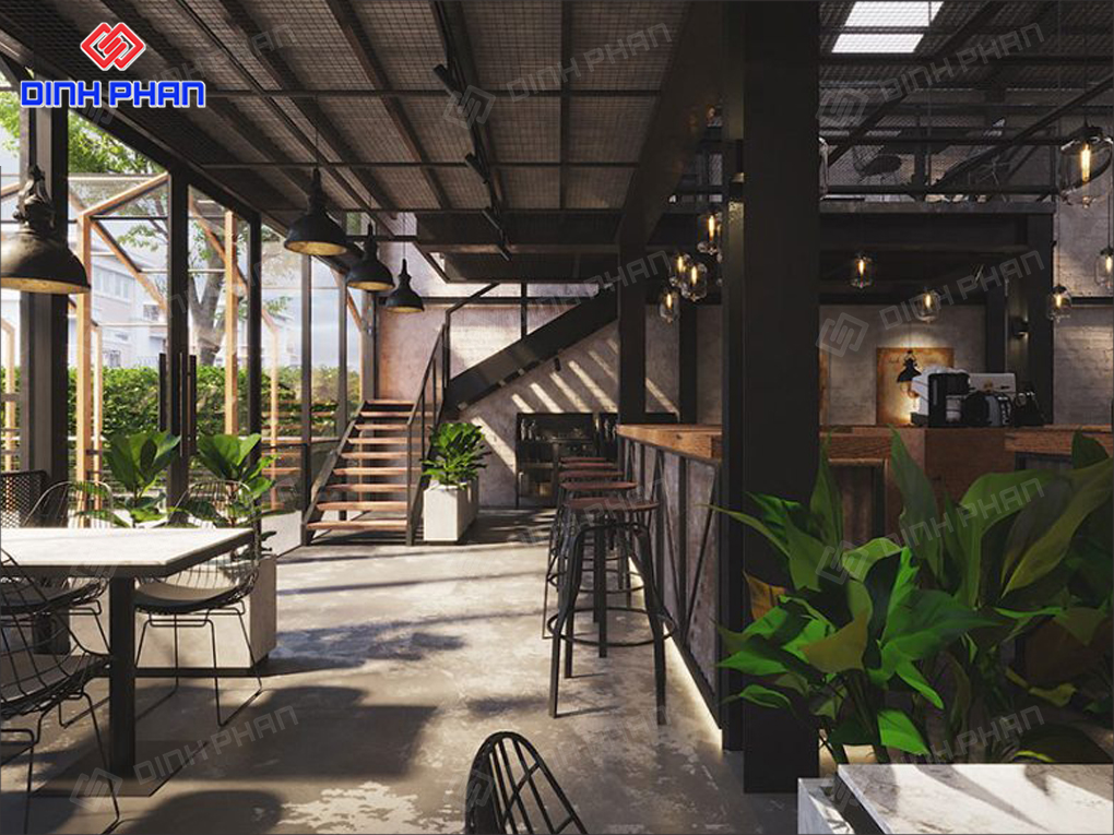 Thiết Kế Quán Cafe Industrial Phong Cách, Ấn Tượng